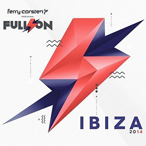 Album cover with a red and blue lightning bolt on a white background.