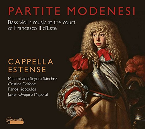 CD cover featuring a man in 18th-century attire holding a bow against a black background.