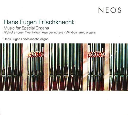 "CD cover featuring organ pipes and text describing 'Music for Special Organs' album."