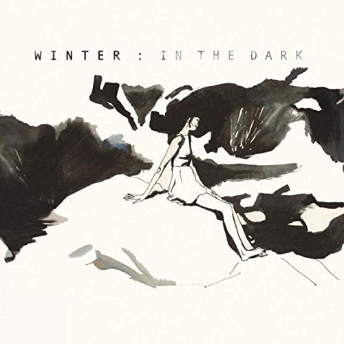 Album cover art featuring a woman surrounded by dark abstract shapes on a white background.
