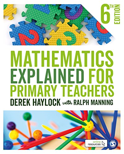"Book cover with green title, puzzle pieces, and colorful math manipulatives on a white background."