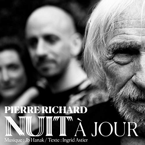 Black and white CD cover featuring three men's faces with white text overlay.