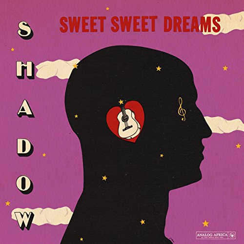 "Album cover with black silhouette head, heart, and treble clef on purple background."