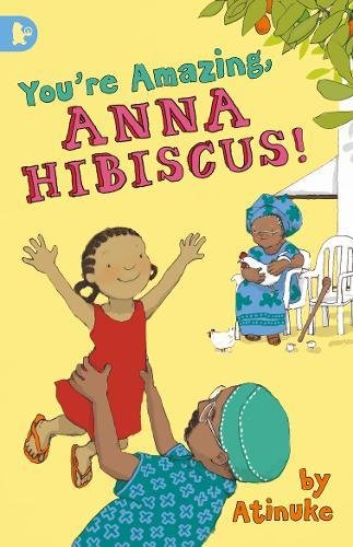 "Children's book cover featuring a young girl being lifted by an adult, with another woman nearby."