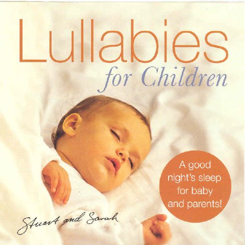 "Lullabies for Children" CD cover featuring a sleeping baby on a white blanket.
