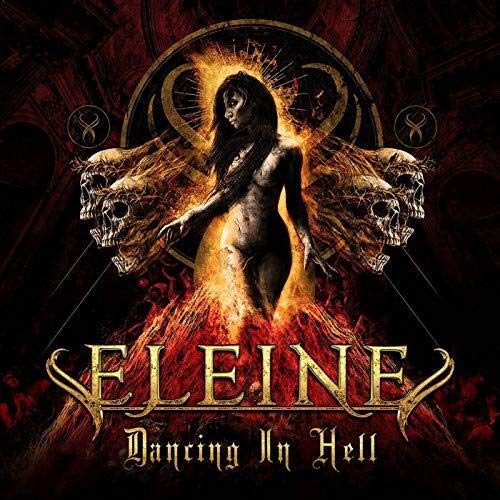 "Album cover featuring a nude woman surrounded by flames and skulls."