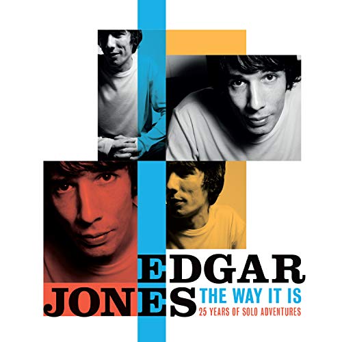 "CD cover with four photos of Edgar Jones and title text in bold font."