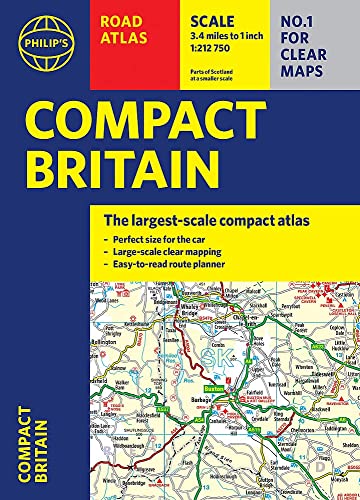 Philip's Compact Britain Road Atlas: (Flexi A5) (Philip's Road Atlases)