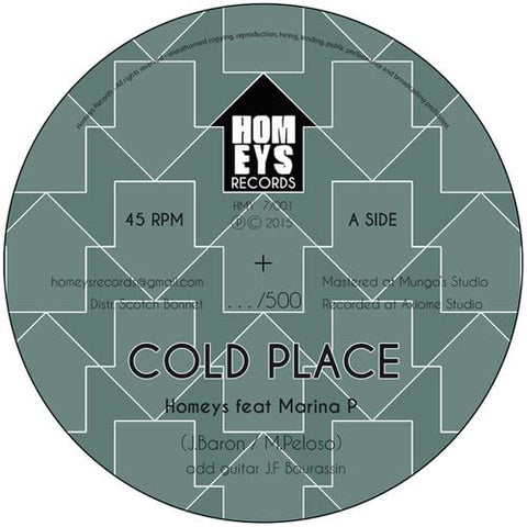 Homeys Feat Marina P - Cold Place [7 inch] [VINYL]