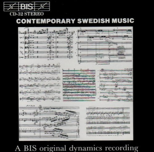 Black CD cover with white text and a musical score image.