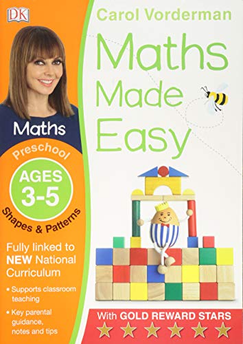 "Maths workbook cover featuring a blonde girl, wooden blocks, and a smiling character."