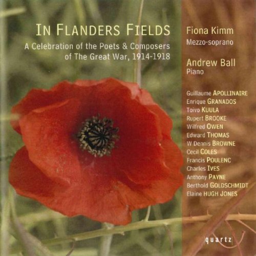 "CD cover featuring a red poppy with white text and artist names."