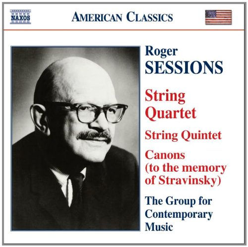 CD cover featuring a black-and-white portrait of Roger Sessions with text describing the music.