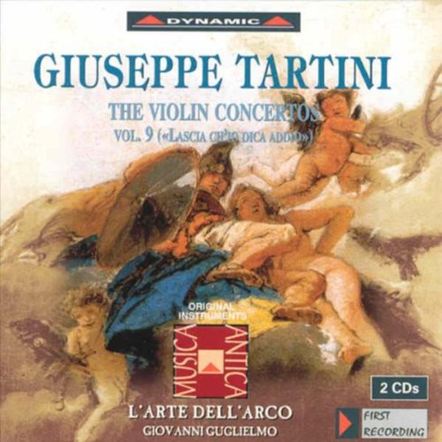 CD cover with Renaissance painting of reclining man and cherubs, text "Giuseppe Tartini" above.