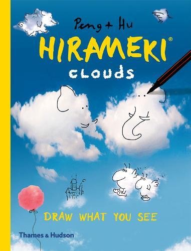 "Book cover featuring cartoon clouds with drawn faces against a blue sky background."