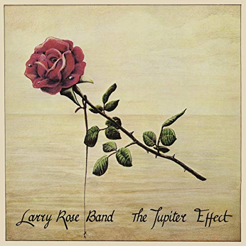 Album cover with a red rose on a beige background, titled "The Jupiter Effect".