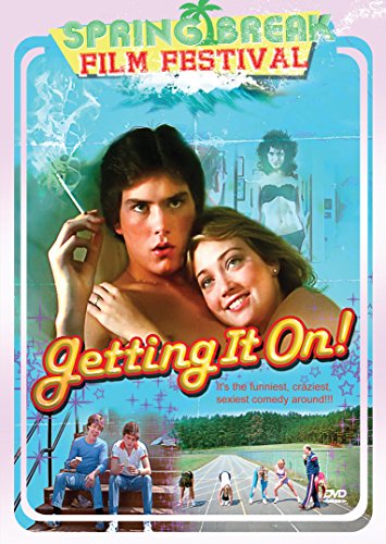 DVD cover for "Getting It On" with shirtless man and woman embracing, colorful background.