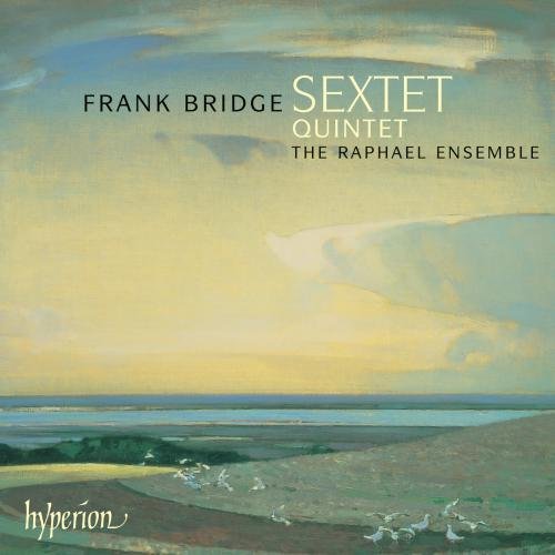 "CD cover featuring a serene landscape painting with text 'Frank Bridge Sextet Quintet'."