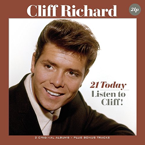 Cliff Richard album cover featuring a smiling man in a brown jacket.