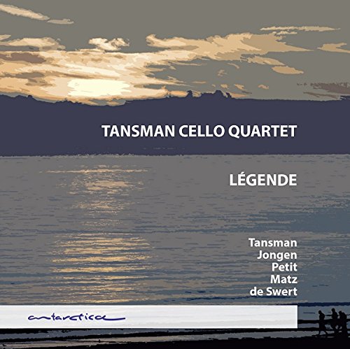 "CD cover featuring a serene body of water at sunset with white text overlays."