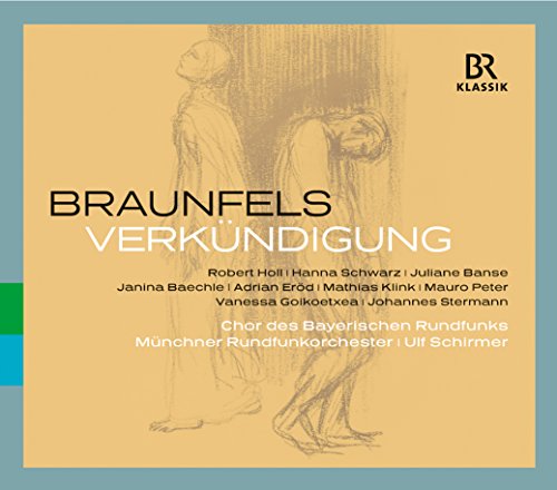 CD cover with yellow background, sketch of two figures, and text "Braunfels Verkundigung".