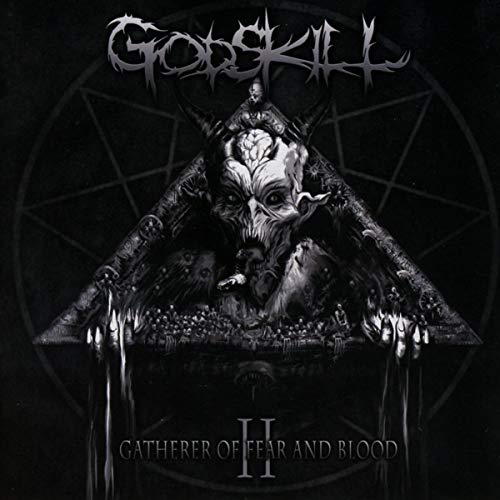 "Album cover with a dark, gothic illustration of a horned figure and pentagram."