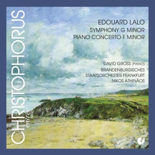 "CD cover featuring a serene landscape painting with blue border and white text."