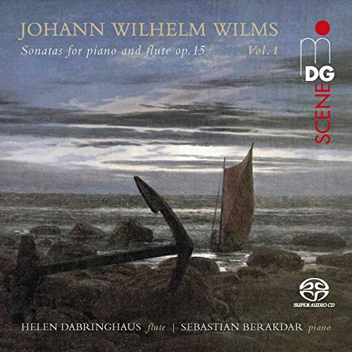 CD cover featuring a seascape painting with anchor and sailboat, artist and musician names.