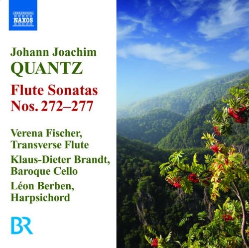 "CD cover with white left side and a forested mountain landscape on the right."