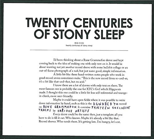 Various - Twenty Centuries Of Stonysleep [CD]