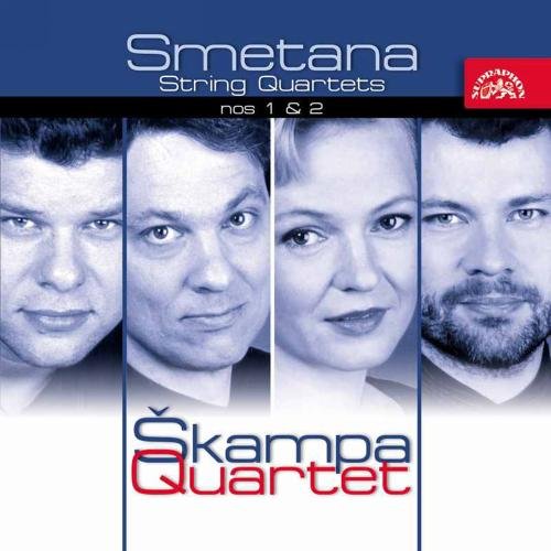 CD cover with four black-and-white portraits and text "Smetana String Quartets" and "Skampa Quartet".