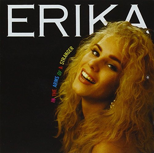 "CD cover with a smiling woman and multicolored text on a black background."