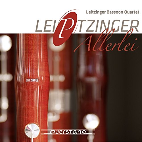 "CD cover featuring close-up of red bassoons with 'Leitzinger' and 'Allerlei' text."