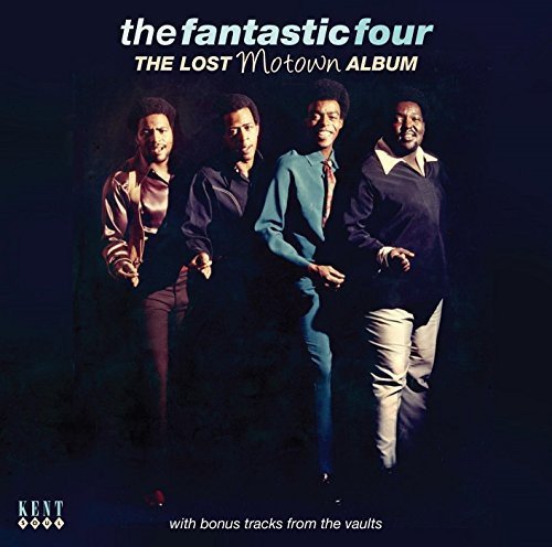 "Album cover featuring four men dancing together against a dark background."