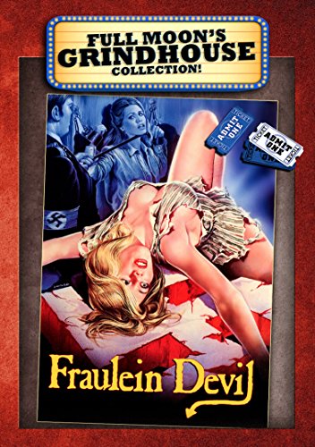 DVD cover art for "Fraulein Devil" featuring a blonde woman on a Nazi flag.
