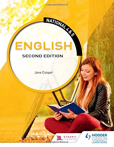 "Book cover with a young woman reading, yellow background, and 'English' title."