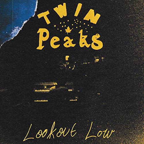 The alt text for the image is: "Black album cover with yellow text 'Twin Peaks Lookout Low'."