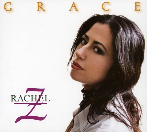 The image is an album cover for "Grace" by Rachel Z. Alt text: Album cover featuring a woman with long dark hair, looking over her shoulder.