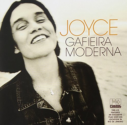 "CD cover featuring a smiling woman in denim jacket, with text 'JOYCE GAFIEIRA MODERNA'."