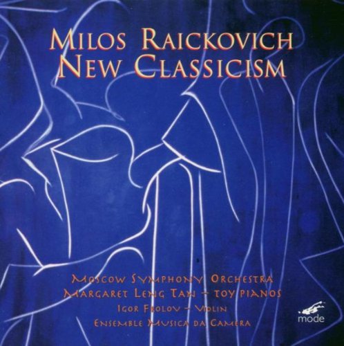 "CD cover with abstract white lines on blue background, featuring text and a logo."