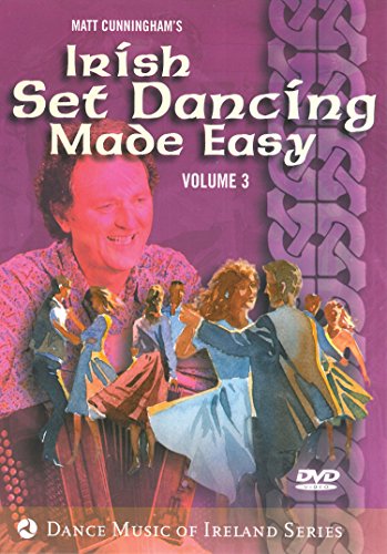 DVD cover with Matt Cunningham and people dancing, purple background, Celtic knotwork design.