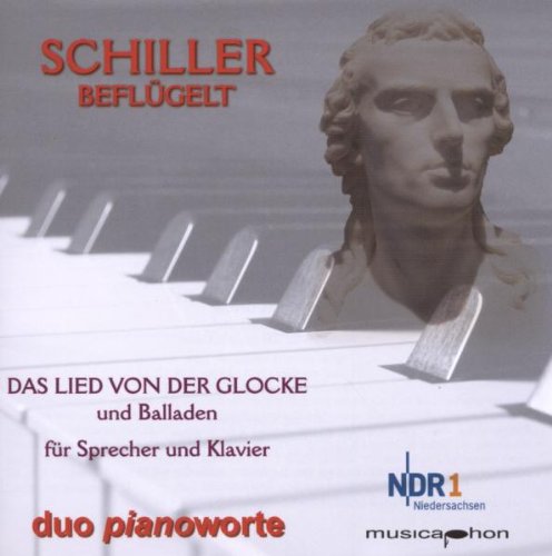 A CD cover featuring a statue of a man and piano keys.