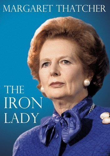 DVD cover featuring Margaret Thatcher in blue attire against a blue background.