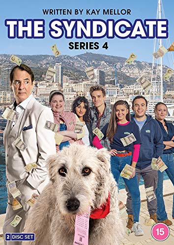 DVD cover for "The Syndicate: Series 4" featuring a group and a dog with money.