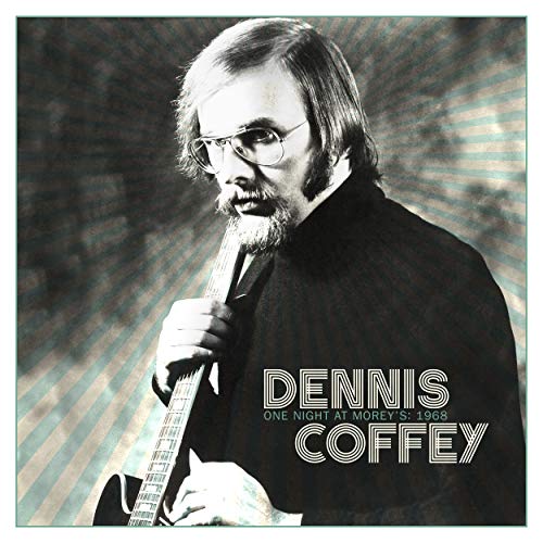 "Album cover featuring a man holding a guitar, with striped background and text."