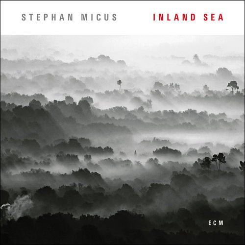 "Album cover with misty black and white landscape, artist and title text at top."