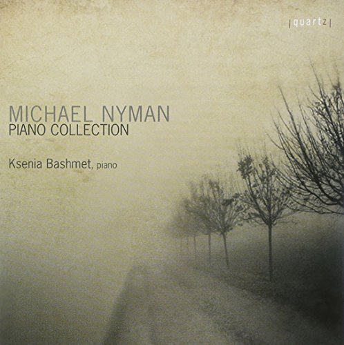"CD cover with foggy road and trees, featuring 'MICHAEL NYMAN PIANO COLLECTION' text."