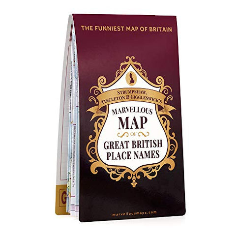 Great British Place Names Map | Funny Map & Guide | Marvellous Maps | Humour | British Gift | British Geography