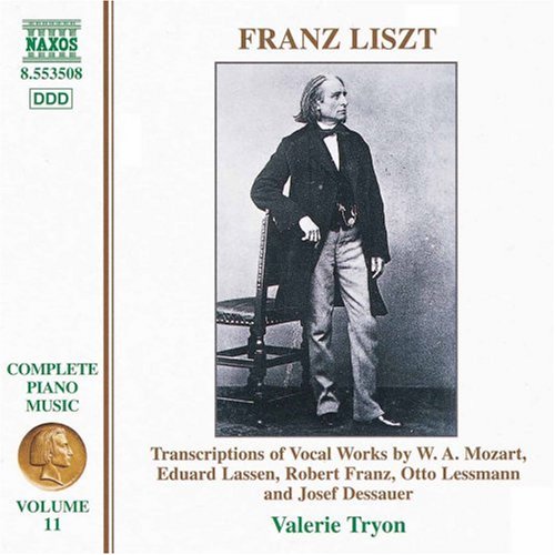 CD cover featuring a black and white portrait of Franz Liszt standing beside a chair.
