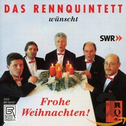 "CD cover with five men in suits around a table with candles."